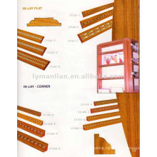 INLAY AND CORNER DESIGN WOOD BEEDINGS